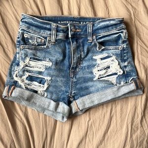 American eagle denim short shorts